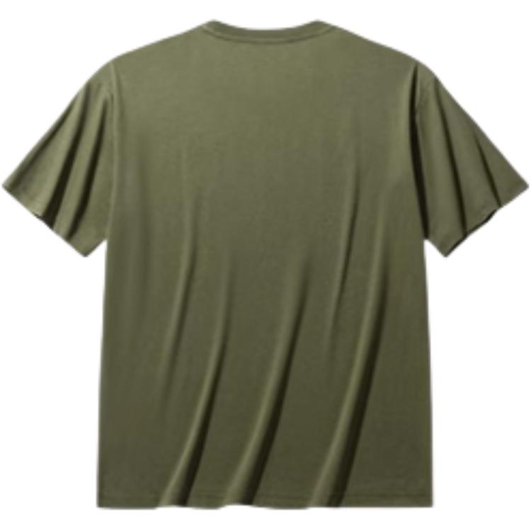 Anta X Zola Artist Collaboration Lifestyle Series Solid Color Comfortable Versatile Short Sleeve T-Shirt Men Tops Balen-Green 952528114-3