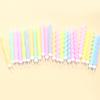 Colorful Birthday Candles Creative Romantic Party Spiral 6-piece Suction Card for Baking Decoration