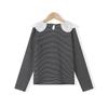 Montagut Girls' Doll Collar Long Sleeve T-Shirt