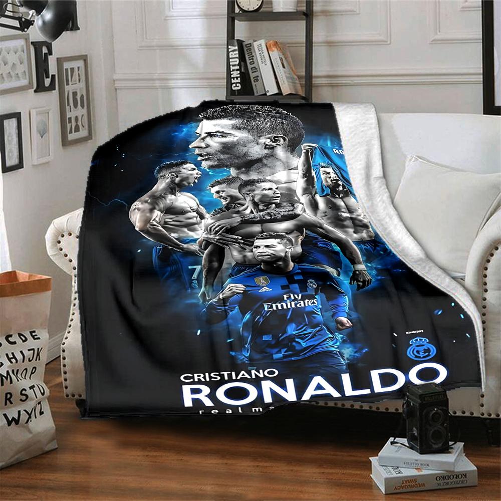 Soccer Player Action Blankets Flannel Printed Breathable Warm Throw Blanket for Home Office Bedspreads 0708a147