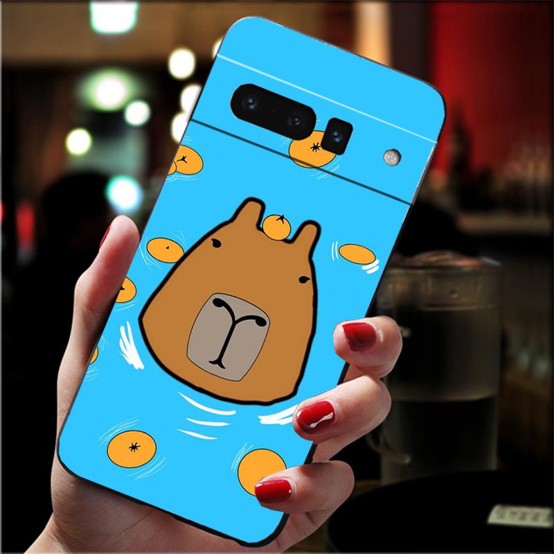 

Phone Case For Google Pixel 10 Pro XL 9 Pro XL 9A 8 7 6 Pro Pixel 8A 7A 6A Pixel 8 7 6 5 Cartoon Capybara Google Pixel 7 Pro