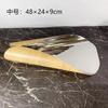Luxury Geometric Stainless Steel Rolled Edge Silver Storage Tray, Fruit Tray, Bedroom, Study, Desktop Decoration Ornaments