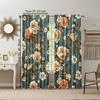 2 pcs   versatile polyester transparent curtains for home decoration Golden Flower & Bird for use in bedrooms and living rooms