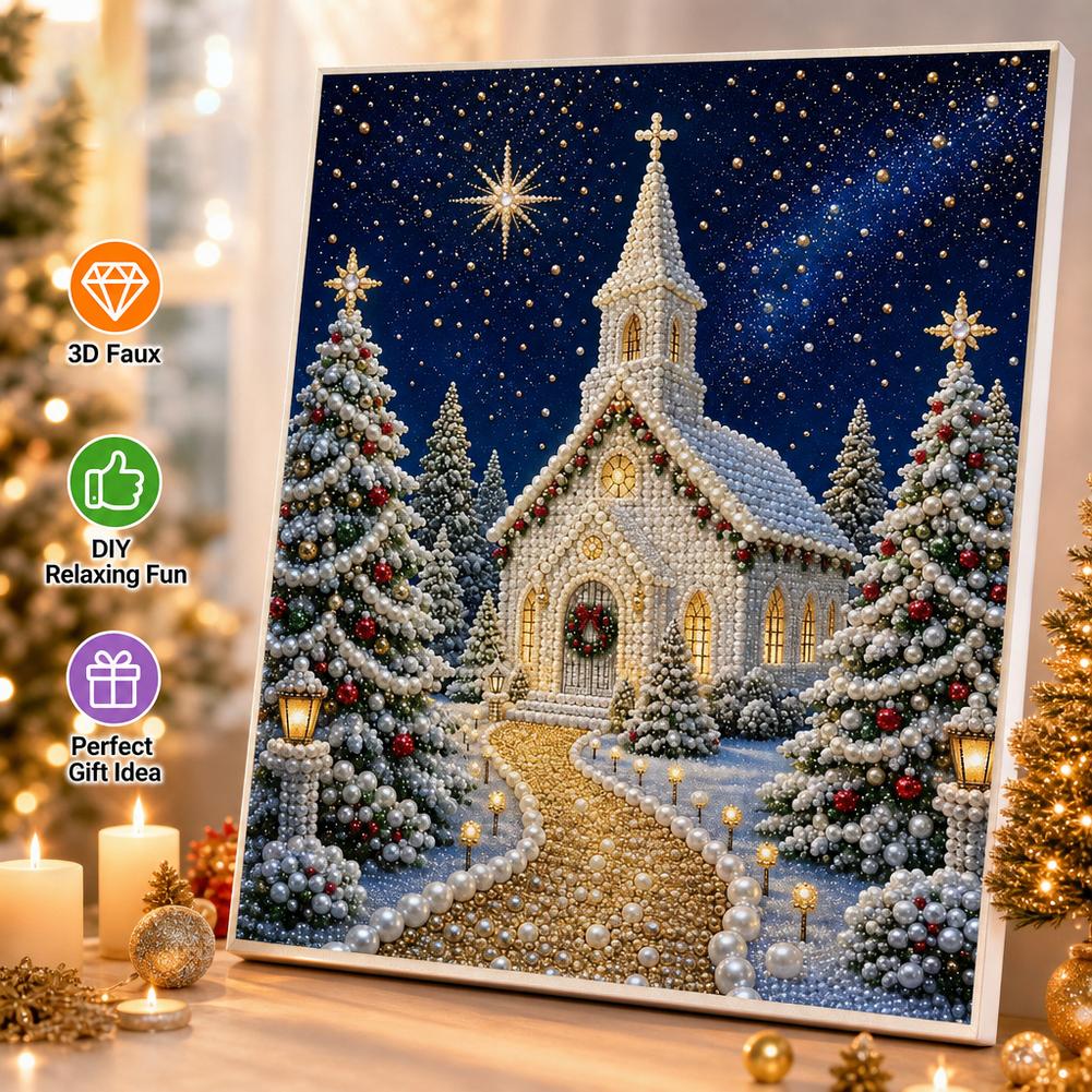 DIY Jesus Pearl Art Painting Kit Holy Family Religious Figure Beaded Craft Set Handmade Christian Pearl Art Kit For Home Decor