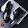2025 Fleece Martin Boots Men's Winter British Style Men's Boots Leather Trend Versatile Tooling Boots Premium Sense