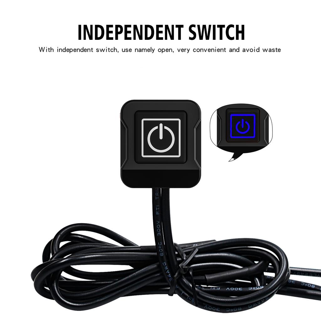 Waterproof Mobile Phone Charging Voltage Meter 12V/2A QC 2.0/3.0 USB Charger Socket for Car Boat Motorcycle Dual USB Power Outlet with LED Digital