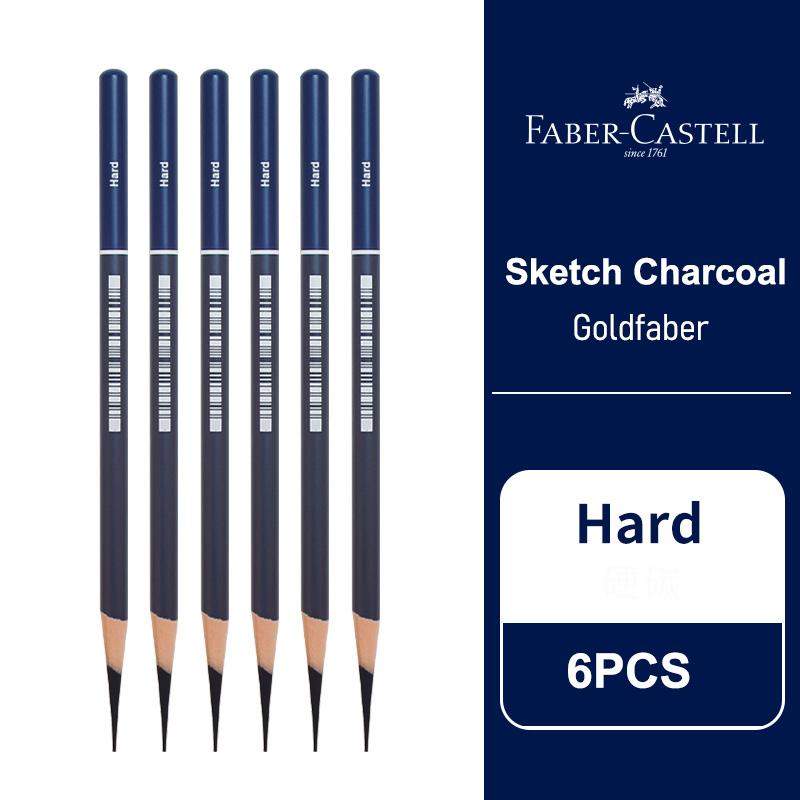 5/6PCS Faber Castell Goldfaber Charcoal Graphite Sketch Set EX-Soft Medium Hard Pencils for Drawing Sketching Shading Artists