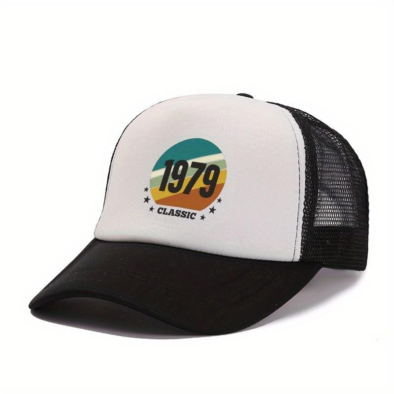 Classic Birthday Retro Trucker Hat Unisex Adjustable Polyester Mesh Snapback for Casual Outdoor Wear