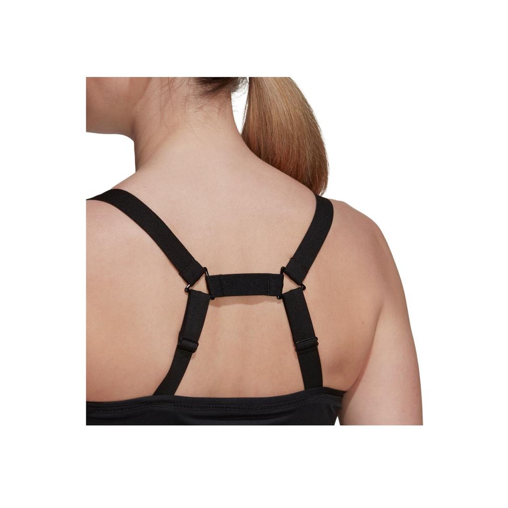 Adidas Solid Color Logo Label Round Neck Adjustable Strap Sports Tank Top Women Tops Black HS9062