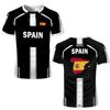 2026 Nueva Bandera de España Estampado Camiseta Deportiva Verano Deportes al Aire Libre Transpirable Camiseta Unisex Fútbol Entrenamiento Cuello Redondo Top