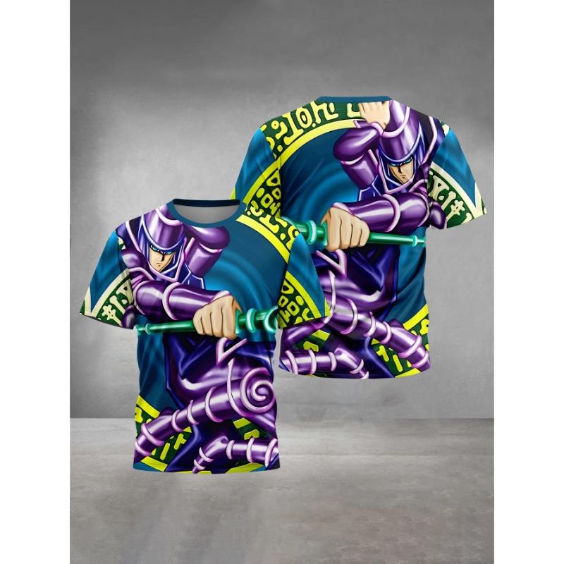 Monster Pattern 3D Printed Children's T-shirt, Boys' Fun Short Sleeved Top