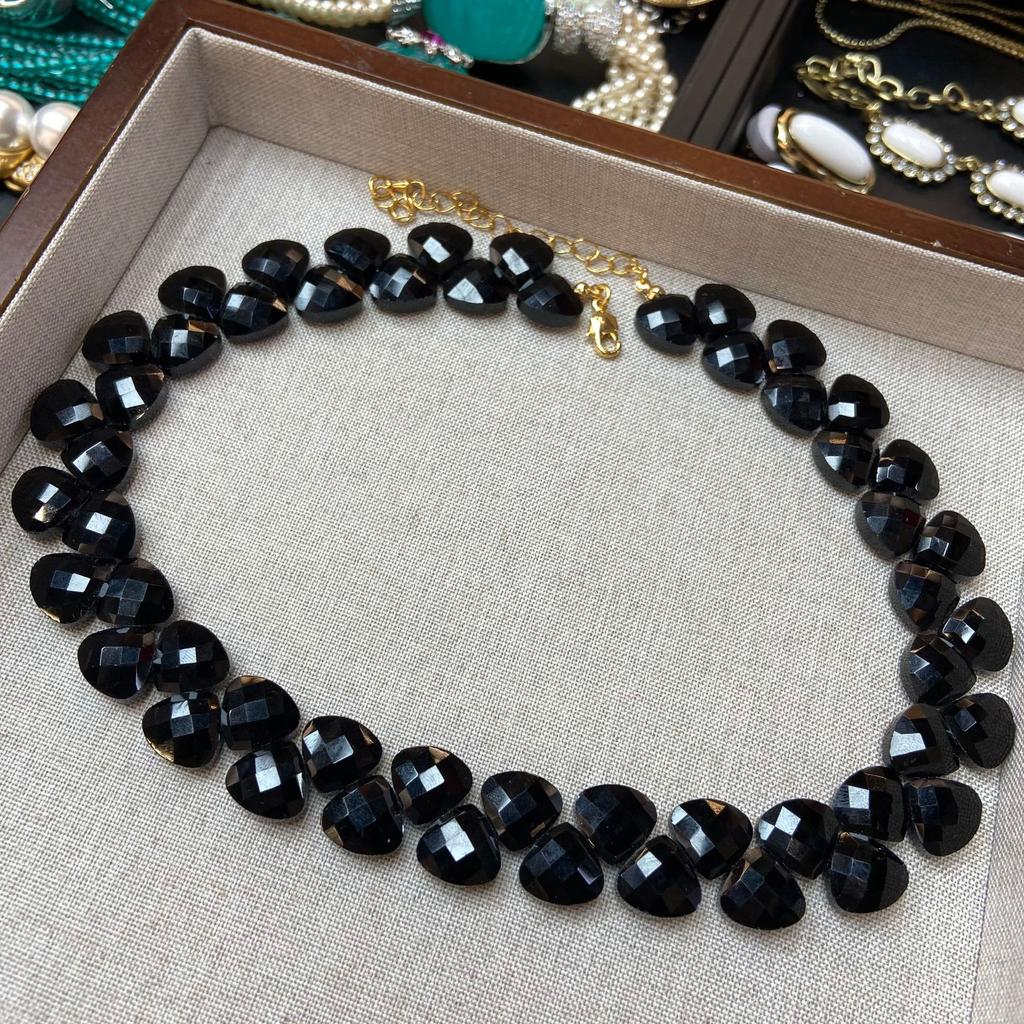 Fashion Retro Glazed Beaded Necklace Light Luxury High Sense Niche Temperament Exquisite Versatile Retro Style Collarbone Chain