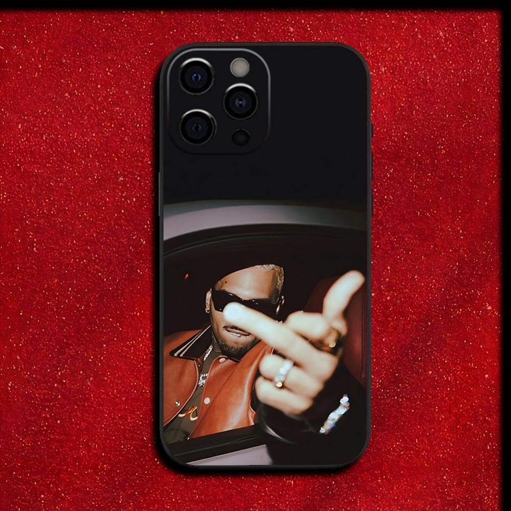 USA Rapper C-Chris Brown Handyhülle Für iPhone 16,15,14,13,12,11,Pro,X,XS,Max,XR,Plus,Mini Weiche Schwarze Hülle