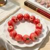 3D Fruit Resin Fruit Bracelet Elastic Rope Cartoon Bracelet Y2K Fruit Beaded Bracelet  Summer
