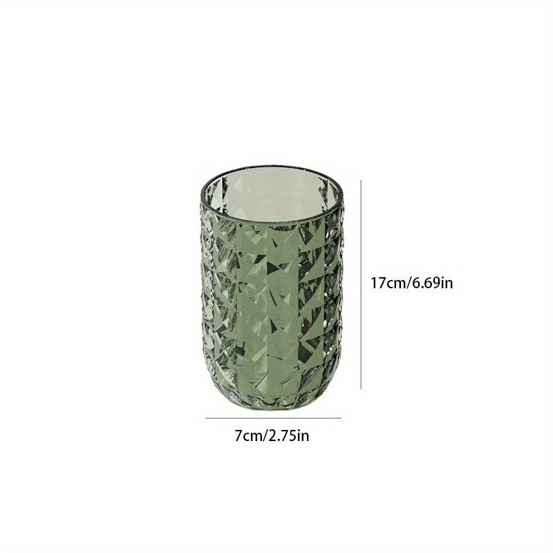 Bicchiere per collutorio di lusso, elegante, con design raffinato, trasparente, set per coppia, bicchiere per spazzolino, bicchiere per lavaggio a casa, motivo ghiacciaio.