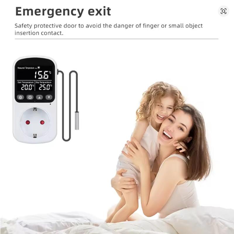 Digital Temperature Controller Socket Heating Cooling Thermostat With Timer Switch For Refrigerator Aquaculture EU Plug 220V