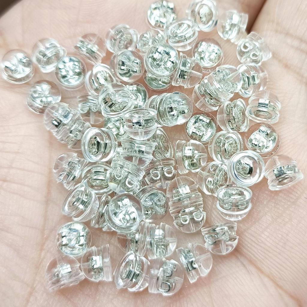 Bullet Head Ear Cap & Transparent Plug - DIY Jewelry Accessories