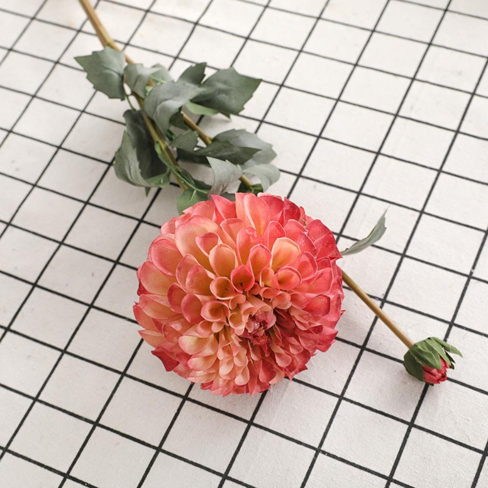 80cm Simulation Dahlia Flowers Real Touch Silk Fake Flowers  Garden Decor
