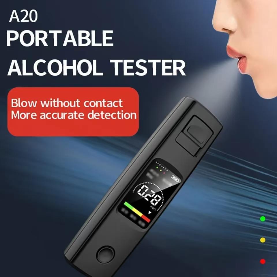 Alcohol Tester Professional High Sensitivity Breathalyzer Non-Contact Alcoholometer Type-C Charging Portable Breathalyzer