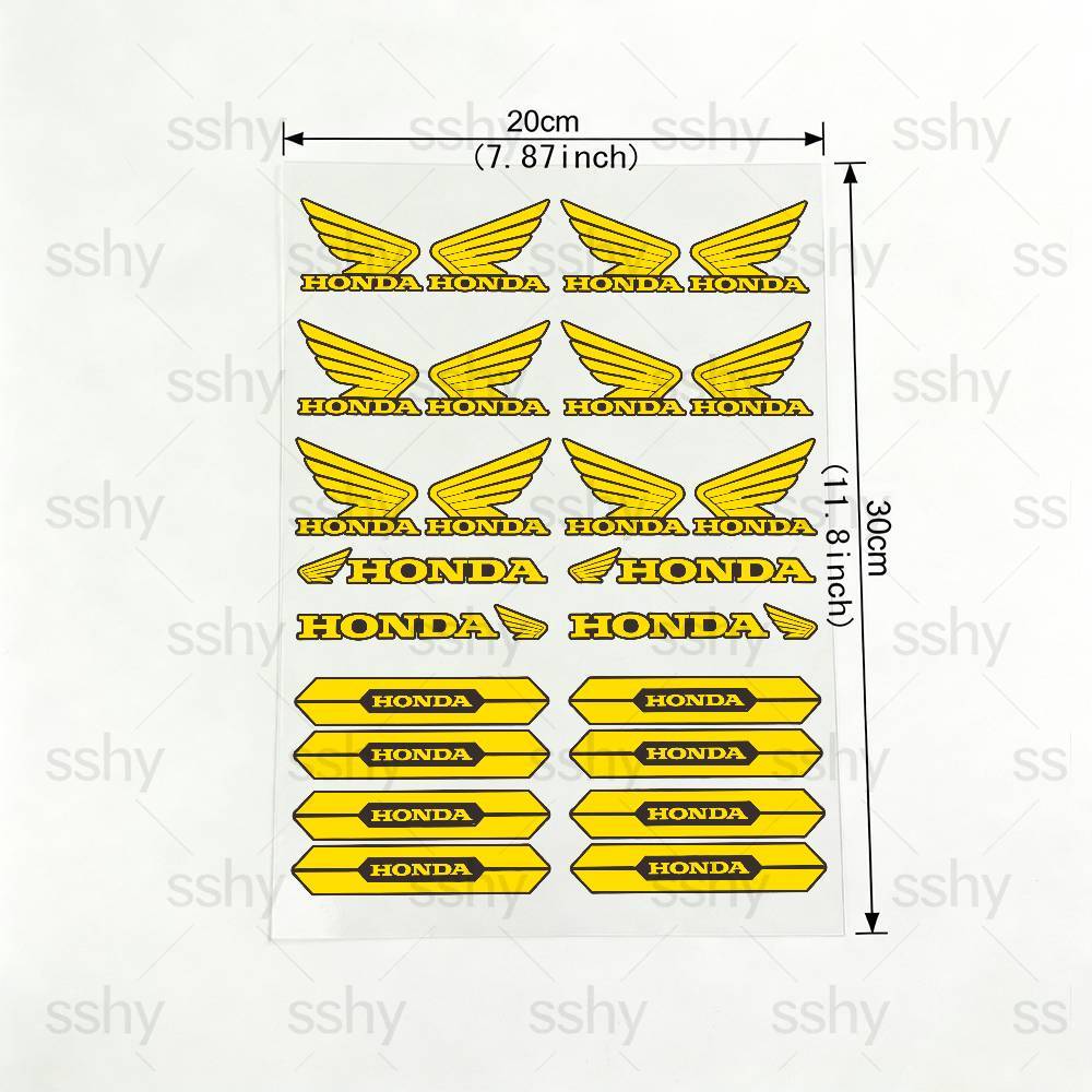 For Honda 18 colors Motorcycle Reflective Stickers Waterproof Decals for Helmet Scooter Fuel Tank Toolbox Racing PH2 rlgc6