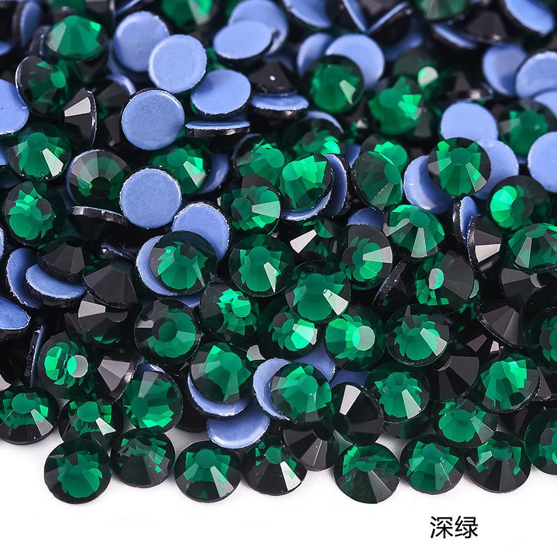 Imitation Austrian Hot Diamond Manicure Glass Flat Bottom Drill Adhesive Rhinestone Diy Clothing Accessories Hot Melt Adhesive Bottom Drill