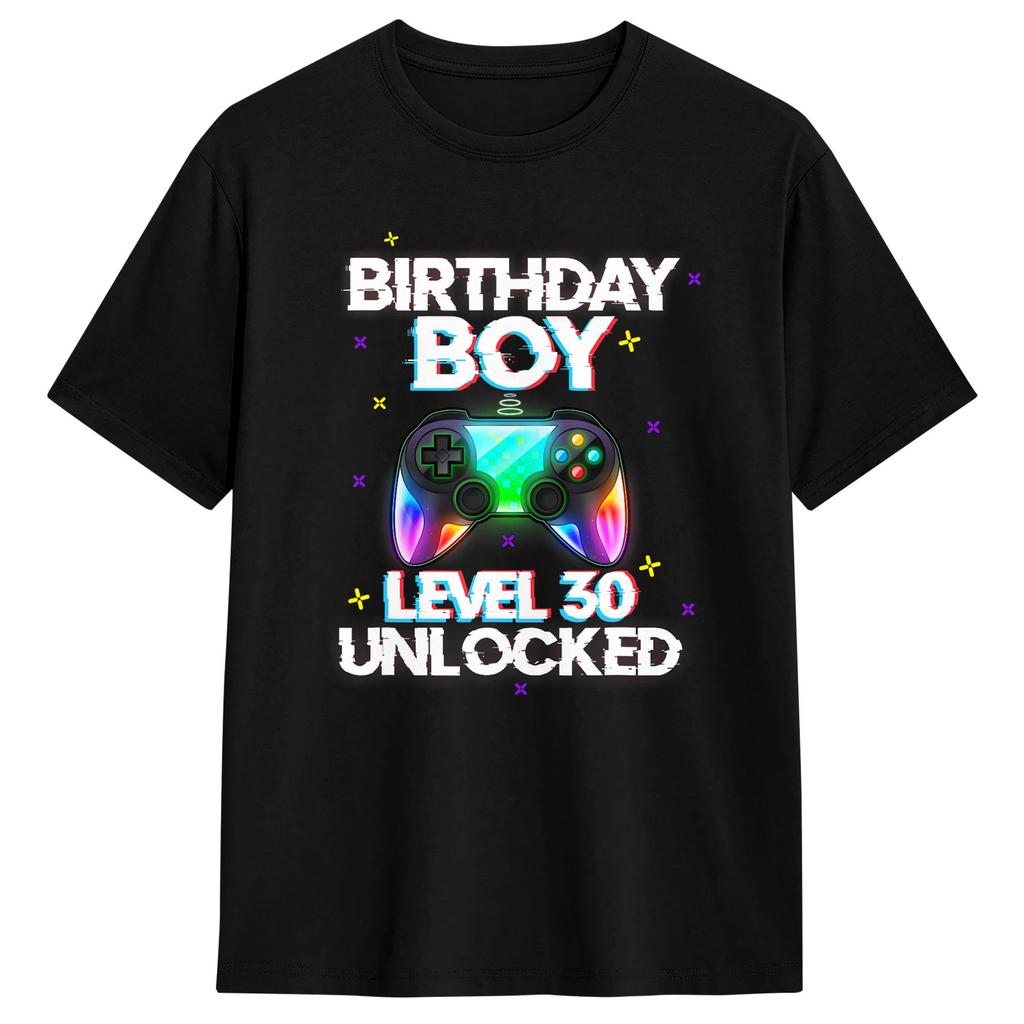 Unisex Poziom 30 Odblokowany Niesamowity Od 1996 30. Urodziny Koszulki z Motywem Gier Bawełniane Ubrania Letnie Streetwear Koszulka z Krótkim Rękawem