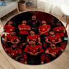 Portugal National Football Logo Round Area Rug,Carpet Rug for Living Room Bedroom Sofa Playroom Decor,Non-slip Floor Mat