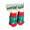 Weihnachts Hundesocken Anti-Rutsch Haustier Pfoten Socken Santa Rentier Schneeflocke Muster Anti-Verlust Warme Weiche Socken für Kleine Mittlere Hunde