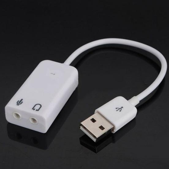Externí adaptér USB 2.0 3D Virtual 7.1 Channel Audio Sound Card pro stolní PC