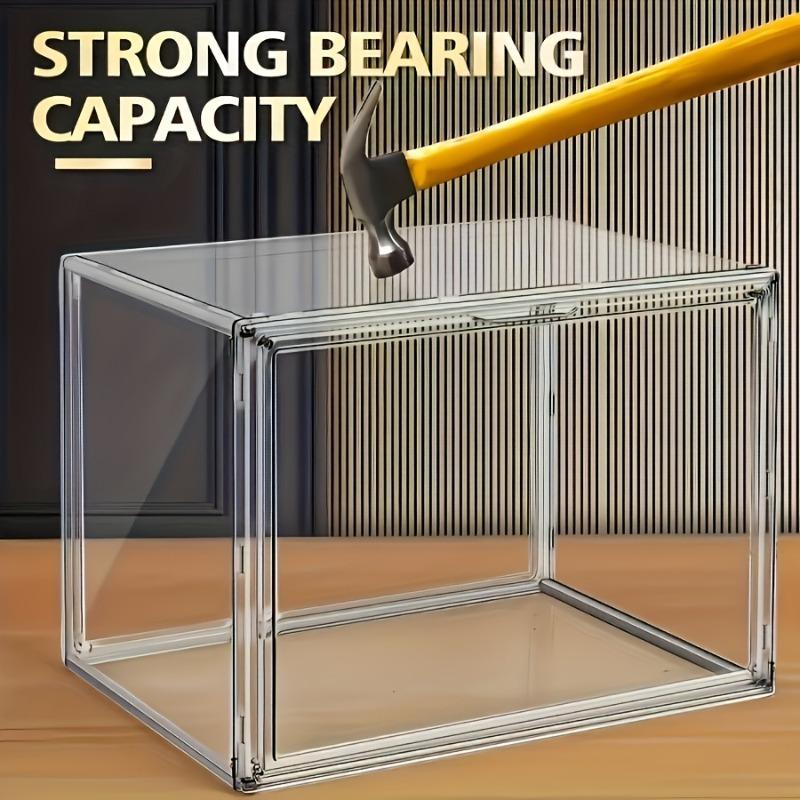 3-Pack Clear Acrylic Storage Bins Display Cabinet Stackable Transparent Desktop Organizer for Book Magazine CD Album Display Box