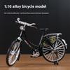1pc 1:10 Scale Vintage Red Alloy Bicycle Model, Collectible Metal Bike Replica with Movable Chain, Home Decor Ornament for Birthday, Graduation