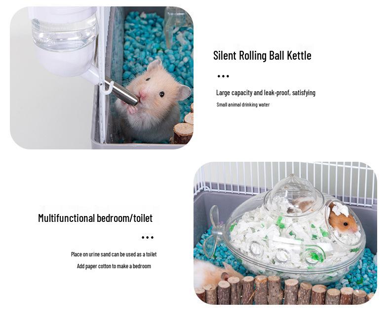 Luxury Large Three-Layer Hamster Cage Villa with Complete Accessories