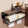 Yidashang Aluminum Bathroom Wall Shelf with Toilet Paper Holder