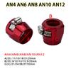 2PCS Automotive Hose Clamp Aluminum Alloy Clamp AN4 AN6AN8AN10AN12 Radiator Modification Fuel Pipe Buckle Hose Connector