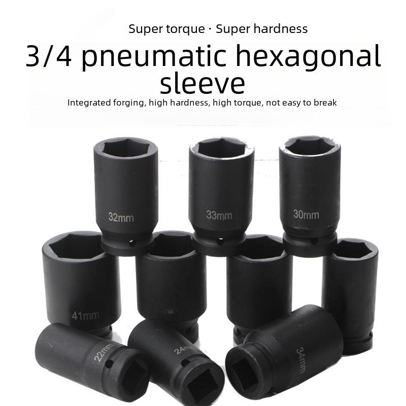 3/4" Heavy-Duty Pneumatic Socket Set: 10 Durable Air Cannon Sockets for Auto Repair