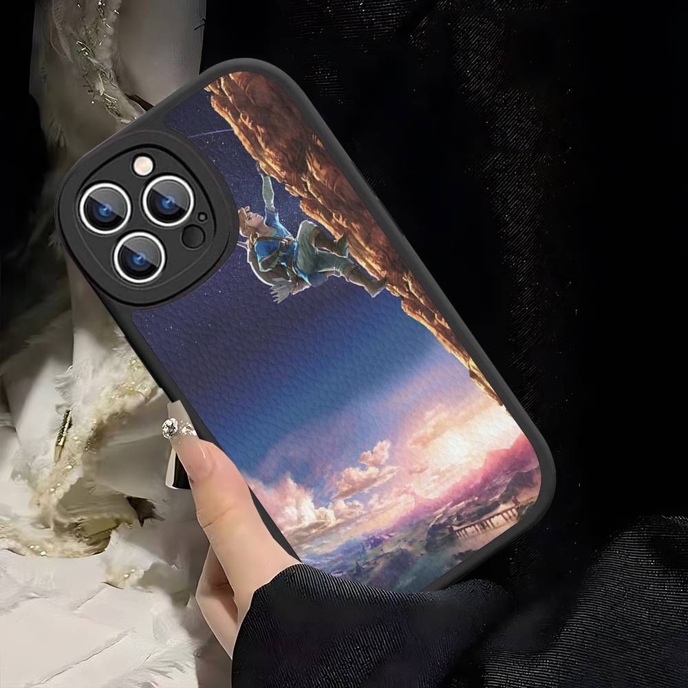 Hot Game The Legend Of Zeldas Leather Phone Case For IPhone 16 14 15 Pro Plus 13 12 11 Pro Max Silicone Cover