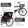 Collectible 1:10 Miniature Tricycle Model Iron Three Wheeld Rickshaw Replicas Vintage Desktop Decoration Gift For Adults