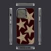 Shining Five Pointed Star Pattern Phone Case Suitable for iPhone 17 16 15 14 13 12 11 Pro/Max/Plus Anti Drop and Shockproof