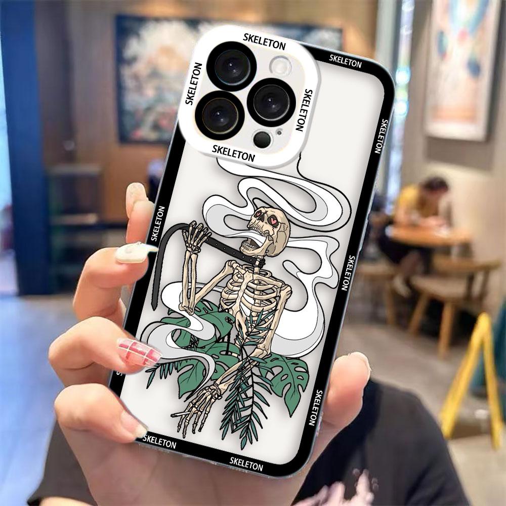 

Horrible Skull Cat Clear Phone Case For Infinix TECNO POVA 2 4 3 5 SMART 6 7 8 NOTE 10 11 12 30 30I 40 50 CAMON 19 20 Cover Case TECNO POVA5PRO
