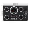 1x New 5 Gauge Set with Instrument Panel Tachometer 4000RPM For Marine Boat 12V