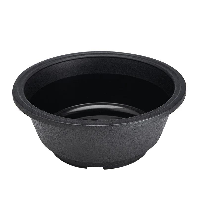 

Большой новый горшок для суккулентов Пластиковый круглый горшок для суккулентных цветов Карликовый горшок чёрный