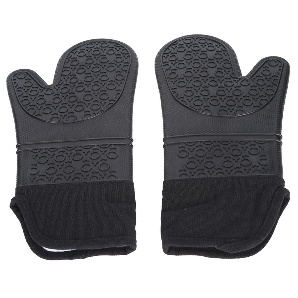6Pcs Set Oven Mitts Hand Clip Pot Holder Silicone Heat Insulation Gloves Insulation Mat