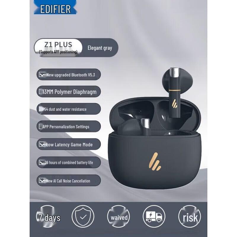 EDIFIER Z1plus True Wireless Half-In-Ear Bluetooth Earbuds