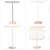 Elegant Iron Necklace Display Holder Effective Iron Necklace Holder with Wood Base Sturdy Jewelry Display Stand Rack