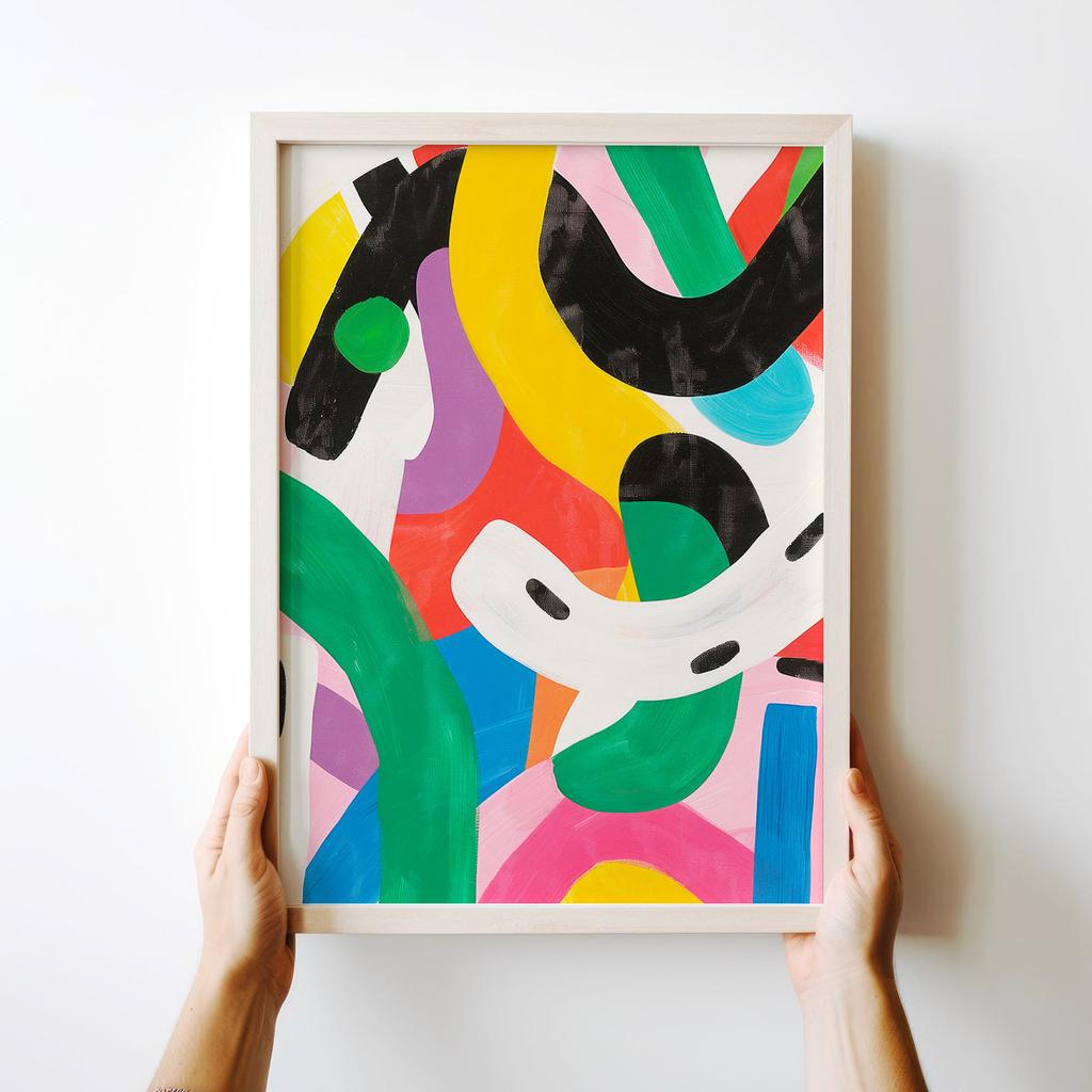 Plakat kolorowa abstrakcja