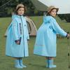 Impermeable Infantil para Uso en Exteriores, Impermeable para Niños con Espacio para Mochila, Estilo Largo para Niñas y Niños, Poncho de Lluvia Especial para Escuela Primaria