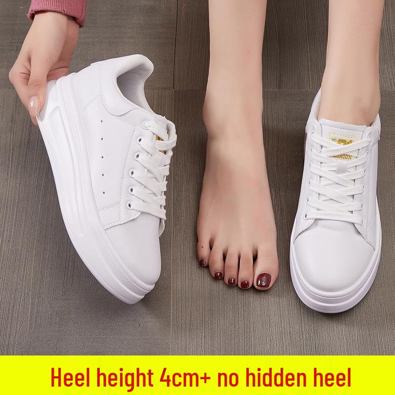 

Женская спортивная повседневная обувь: Суперлегкий, Толстая подошва, Скрытый каблук, Маленький (31-33) & Большой (41-43) Размеры, Белый. 37