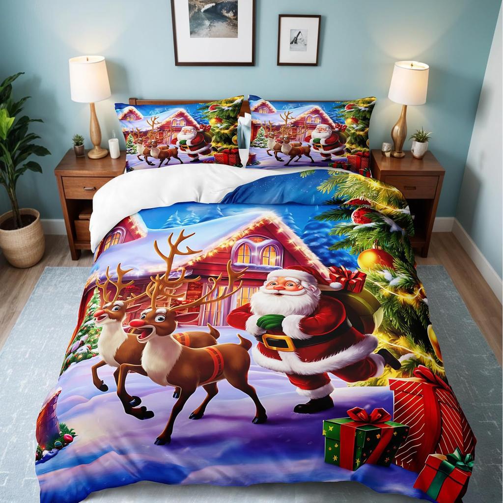 Starfish Conch Ocean Three-piece Quilt Cover 3D Digital Printing Bedding Set Bed Cover