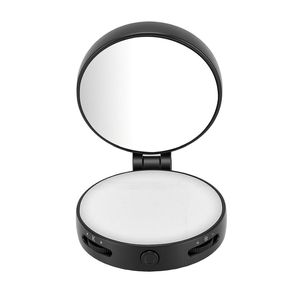 Magnetic Selfie Light Portable Dimmable LED Fill Light for Live Streaming Video Recording Makeup Black