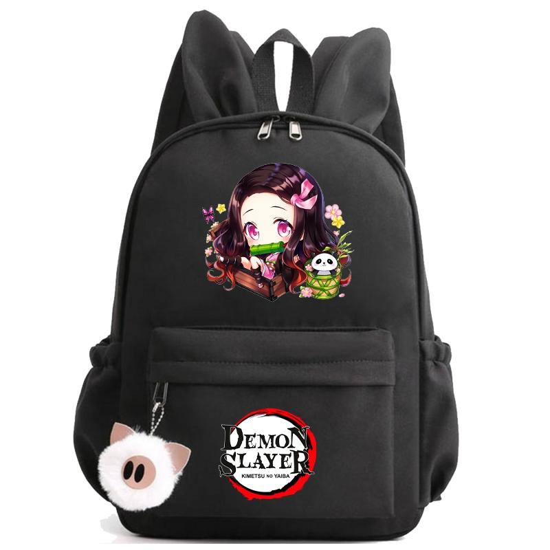 Anime Demon Slayer Backpack Teenager Girl Boy Backpack Schoolbag Back To School Bookbag Men Women Leisure Travel Bag Daily Bag